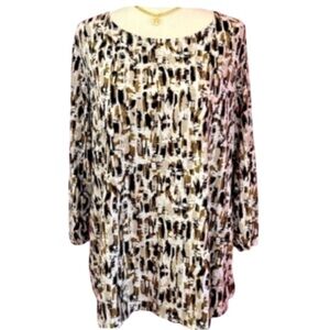 M Collection Long sleeve Crewneck blouse. Size XL